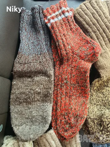Плетени домашни чорапи , снимка 2 - Други - 55324479