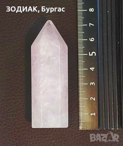 Обелиск РОЗОВ КВАРЦ - 60.5 гр, снимка 4 - Декорация за дома - 48741368