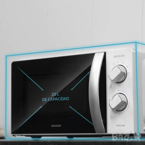 Микровълнова фурна Cecotec Proclean 2010 Inverter 20L, снимка 2 - Микровълнови - 55207427