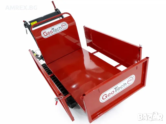 Верижен моторен дъмпер GeoTech Pro GeoPorter – 500 кг с хидравлично разтоварване, снимка 2 - Селскостопанска техника - 55405207