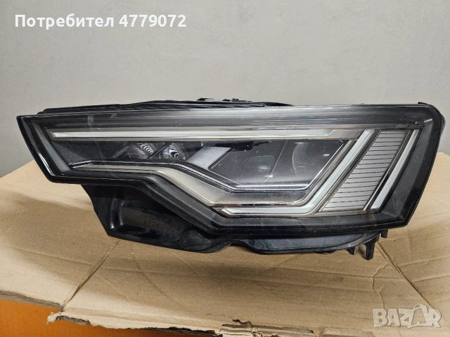 Оригинален ляв фар  за Audi A6 C8, снимка 2 - Части - 53993504