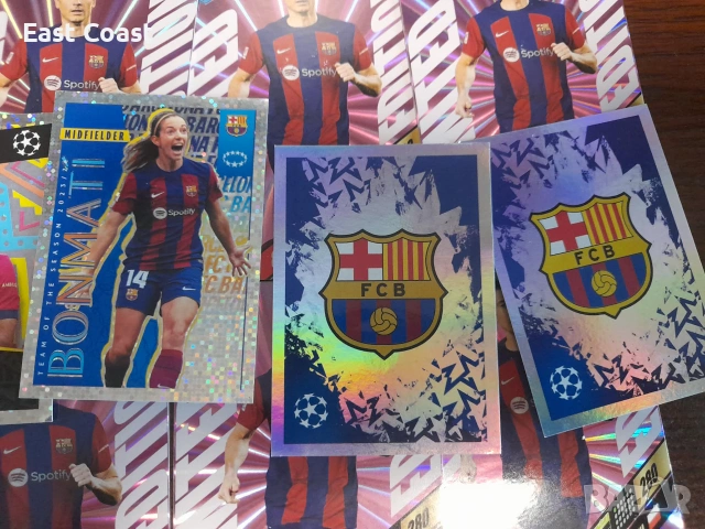 Изгодно Lot Panini Barcelona Барса Барселона 10 пъти Левандовски, рядка на Ямал, снимка 4 - Фен артикули - 54996259