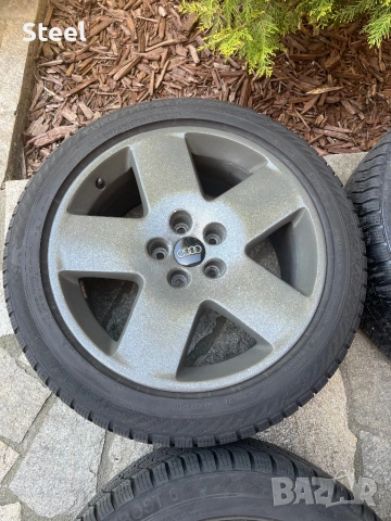 Ronal/Audi 18, 5х112, 8.5J - Fat Fives, с гуми 245/45/18, снимка 4 - Гуми и джанти - 54372147