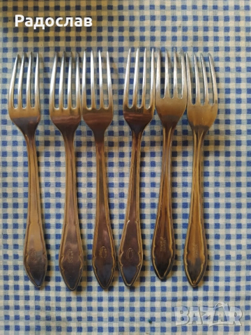 вилици Петко Денев старо производство , снимка 3 - Прибори за хранене, готвене и сервиране - 54342401
