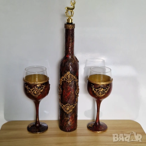  Подаръчни комплекти  за вино /ракия/, снимка 17 - Декорация за дома - 19274800
