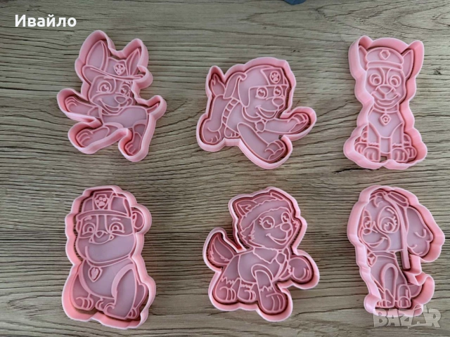 🐾 Комплект формички за сладки "Пес Патрул" (PAW Patrol) – 6 броя