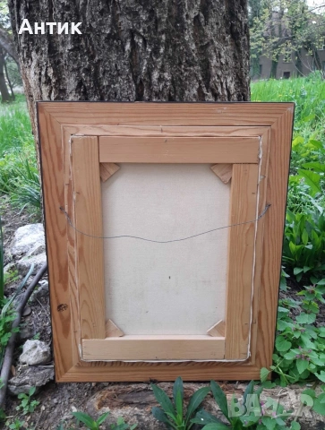 Красива Стара Картина Живопис Маслени Бои на Платно , снимка 11 - Картини - 54005129