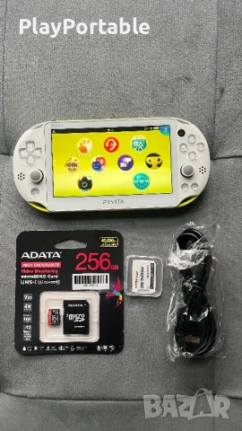 Modded Ps Vita 2000 White/Lime 128GB/256GB with games, снимка 2 - PlayStation конзоли - 54587961