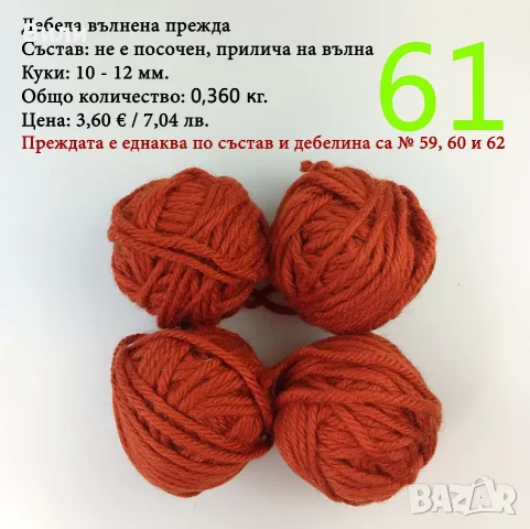 Евтини прежди в малки количества - нови и остатъци , снимка 16 - Други - 52042430