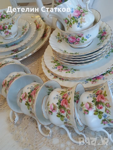 Порцеланов сервиз Royal Albert "Moss Rose", снимка 6 - Сервизи - 55287585