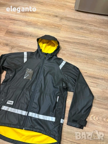 Мъжко водоустойчиво яке Snickers Rain Jacket PU 8200 , L размер , снимка 2 - Якета - 54454463