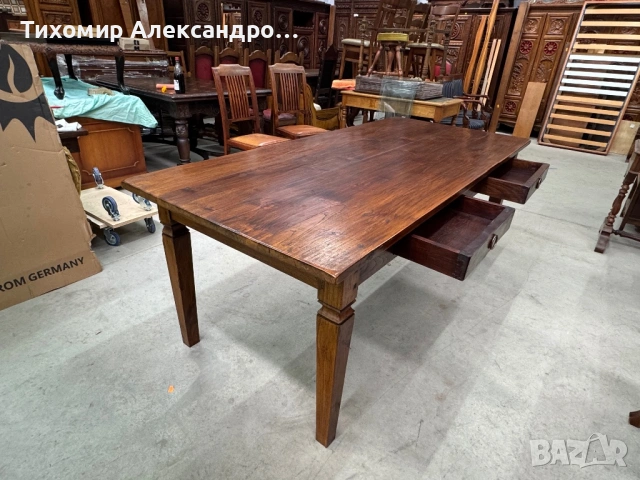 Трапезна маса от дъбов масив, снимка 9 - Маси - 54590130
