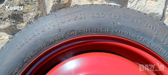 Continrental: резервна гума / патерица - R15 /125/ 80 Peugeot 2008, снимка 2 - Гуми и джанти - 54676474
