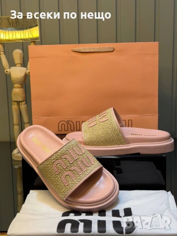 Miu Miu Дамски Чехли Миу Миу - Различни Цветове Код SK1360, снимка 3 - Чехли - 54336923