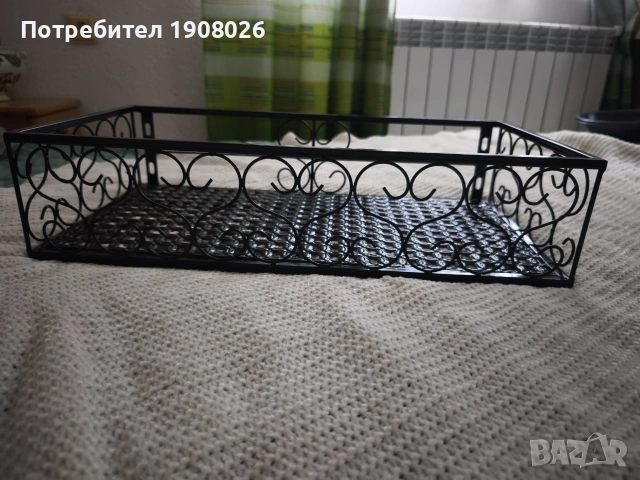 Метална поставка за цветя / Сандъче за балкон (50 см) - ЧИСТО НОВО!, снимка 4 - Стайни растения - 55186596