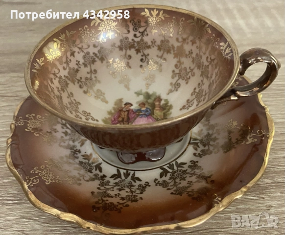 ☕ Двоен сет за кафе Johann Haviland Waldershof – Bavaria, Germany (около 1909–1924г., снимка 2 - Антикварни и старинни предмети - 55266350