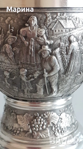 Чаши за вино и ракия от калай 150 мл,  Antik*Vintage #58, снимка 5 - Антикварни и старинни предмети - 54550582