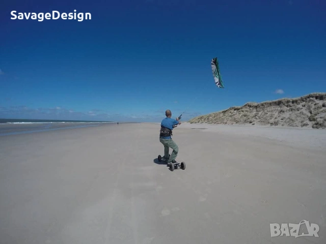 Kite Flysurfer 12кв.м + Bag + Landboard Scrub + Kitesurf F2 + Трапец Prolimit M, снимка 2 - Водни спортове - 54450108