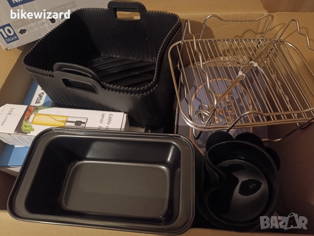Аксесоари за фритюрник Ninja Air Fryer, 2 бр., 2.5 мм, без BPA, съвместима с Foodi Max НОВИ, снимка 4 - Други - 55053439