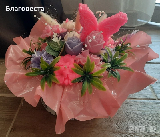 Вечен букет от ароматни свещи , снимка 2 - Декорация за дома - 54979595