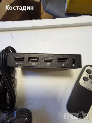 KCEVE 18Gbps HDMI 4 Ports KVM Switch with IR (4-портов HDMI KVM превключвател), снимка 3 - Суичове - 55674579