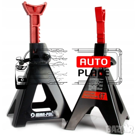 Комплект стойки за автомобил 6 тона 408 мм / 600 мм Mar-Pol, снимка 5 - Други инструменти - 54036006