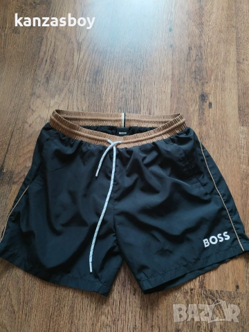 BOSS Grey Starfish Quick Dry Swim Shorts - мъжки плувни шорти М, снимка 6 - Спортни дрехи, екипи - 54962022