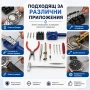 Професионален часовникарски комплект инструменти за отваряне на часовник смяна на верижки отвертки, снимка 7