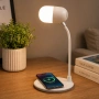Настолна LED лампа 3 в 1 - Безжично зарядно 5W и Bluetooth високоговорител, снимка 4