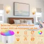 Акумулаторни LED лампи на батерия за стена с дистанционно (10 000 mAh) – RGB + режим бърз/гладък, снимка 2