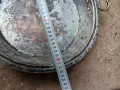 Стар меден тиган и медна тава, снимка 9