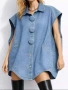 Хит! Дънков елек с ефектни копчета, стандарт , снимка 2