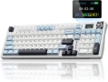 Механична клавиатура AULA S98 Pro White&Blue RGB дисплей, снимка 1