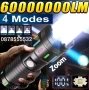 Мощен алуминиев фенер с лазерна светлина 4 режима и функция Power bank, снимка 1