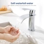 Нов Модерен смесител за баня Waterfall хром G1/2 маркучи Кран чешма мивка, снимка 3