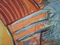 Картина "Фантастичен пейзаж", худ. Г. Динев, 1997 г., снимка 3