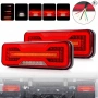 Универсални LED стопове 12V/24V с бягащ мигач комплект 2 броя, снимка 1