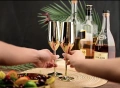 Чаши за шампанско/вино от неръждаема стомана - златисти, снимка 3