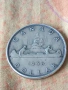 Сребърна монета 1 канадски долар 1960 година 49877, снимка 6