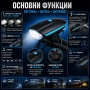 LED акумулаторен фар за колело звънец сирена лед фенер велосипед USB зареждае предни светлини, снимка 2