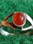Винтидж сребърен пръстен с Червен КЕХЛИБАР Арт бижу 39868, снимка 2