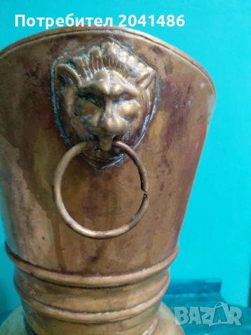 Бронзова ваза, снимка 3 - Антикварни и старинни предмети - 54370480