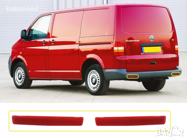 Рефлектор за задна броня на VW Transporter T5 Facelift, снимка 4 - Части - 54107143