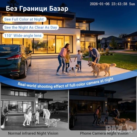 Нова смарт Камера за сигурност през прозорец 1080P AI двупосочно аудио магнитен монтаж, снимка 3 - IP камери - 54349036