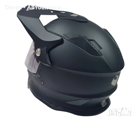 Черна мат крос каска за мотор, мотокрос, ендуро и АТВ - размери М и L, снимка 2 - Аксесоари и консумативи - 54184074