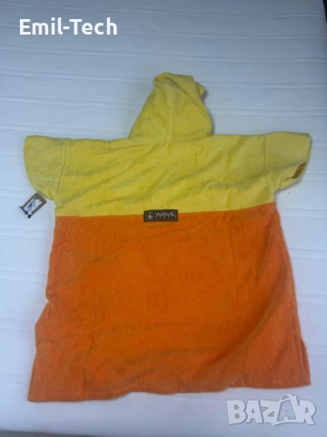 Детско Пончо 100% памук за плаж/басейн + ПОДАРЪК детски часовник, снимка 4 - Хавлии и халати - 54156273