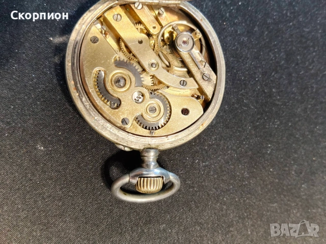Швейцарски джобен часовник с посребрени капаци 1905г. - 10 РУБИНА - ПРОМОЦИЯ, снимка 8 - Джобни - 50521710