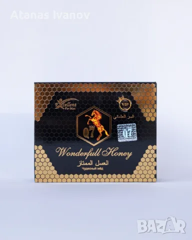 Q7 Gold Wonderful Honey man – Мед с билкова смес и епимедиум за мъже | Индивидуални сашета, снимка 2 - Пчелни продукти - 55424847