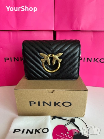 PINKO Mini Chevron Click Love – оригинална чанта | НОВА