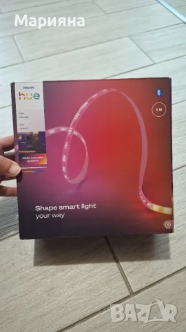ЧИСТО НОВА Смарт LED лента Philips Hue Flux Strip Light (5 метра) – Градиентна 
